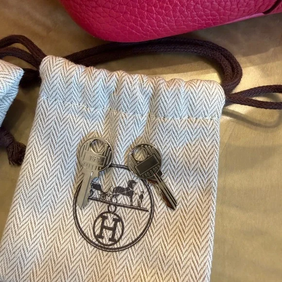 Hermes Picotin 22 Clemence, Rose Mexico, 2020 excellent condition, full set - Picture 12 of 12